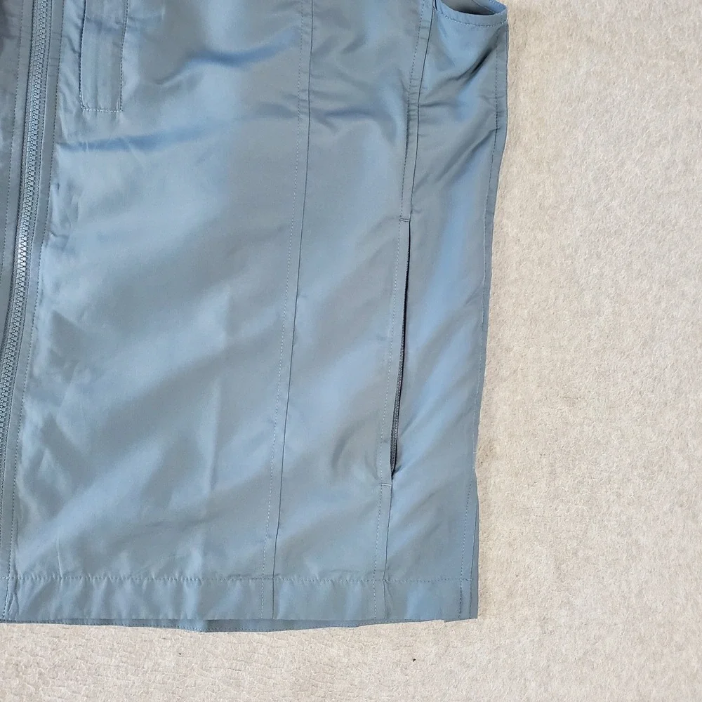 SCOTTeVEST Featherweight Vest Mens XL Blue Gray Multi-Pocket Travel Hiking TEC
